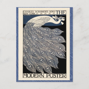 Peacock Vintages blaues Meer Postkarte