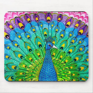 Peacock-Vogelanimation Mousepad