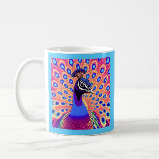 Peacock Watercolor Kaffeetasse