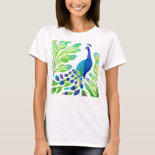 Peacock Watercolor T-Shirt