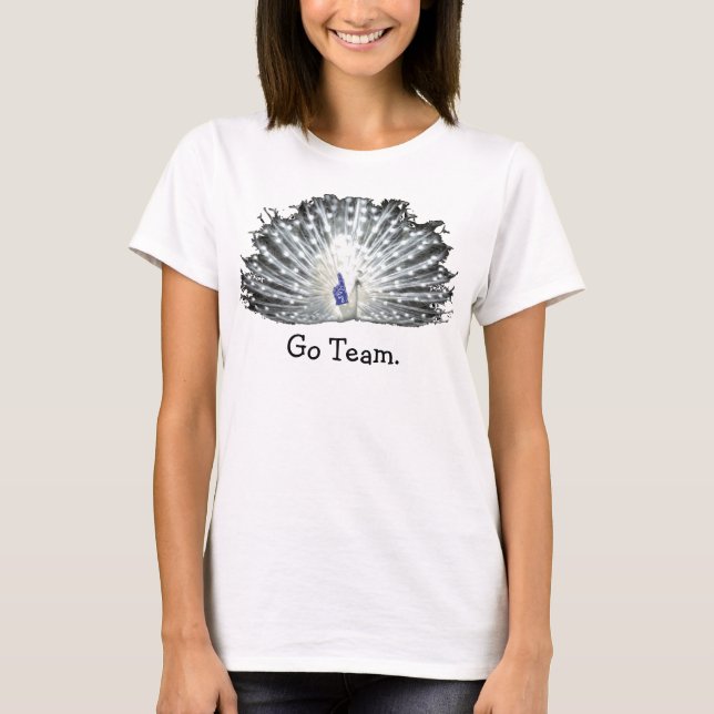 Peacock Wedding Bride T-Shirt (Vorderseite)