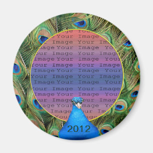 Peacock Wedding Foto Magnet