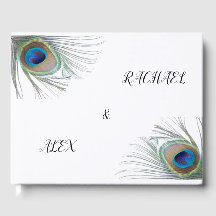 Peacock Wedding Guest Book