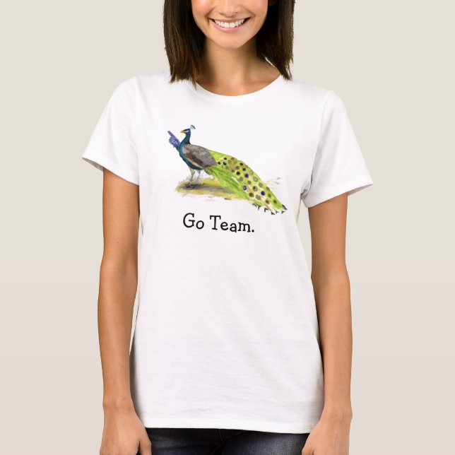 Peacock Wedding-Trauzeugin T-Shirt (Vorderseite)