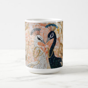Peacocks Gold Glitzer Liebe Blush Rose Kaffeetasse