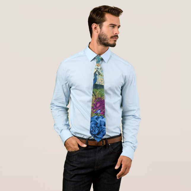 Peacocks Peacock Blue Neckties Neck Tie Krawatte (Beispiel)