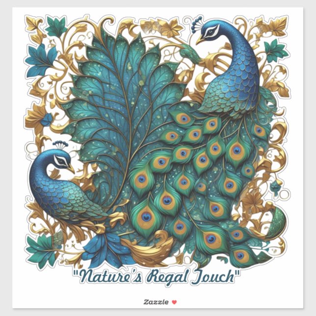 "Peacock's Radiant Charm" Aufkleber (Blatt)