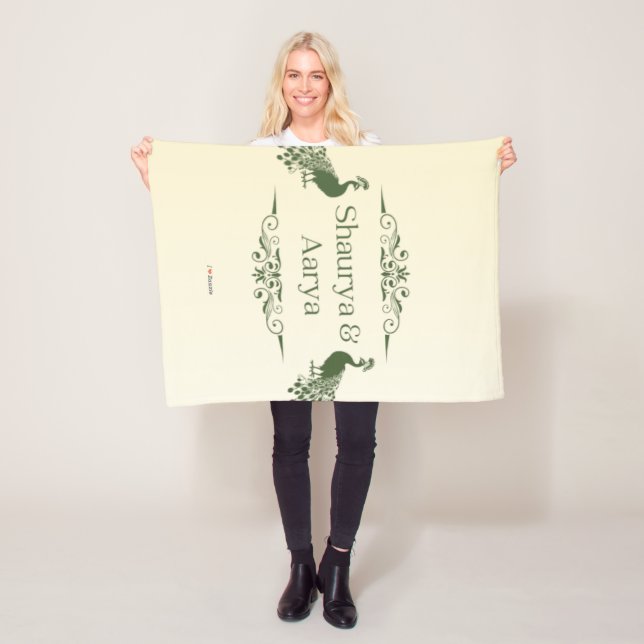 #Peacock'sILoveZazzleShaurya&AaryaFleeceBlanket Fleecedecke (Beispiel)