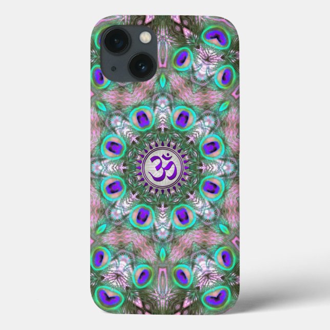 Peacolia Lila Om Symbol iPad Hüllen (Rückseite)