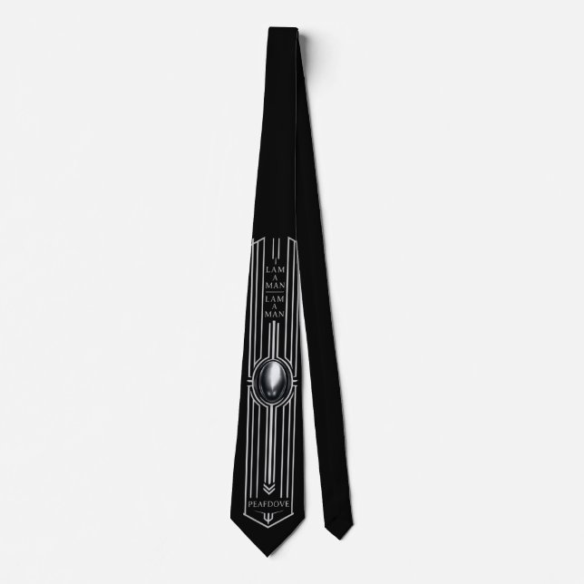 PEAFDOVE® SILVER EGG TIE — I AM A MAN Edition Krawatte (Vorderseite)