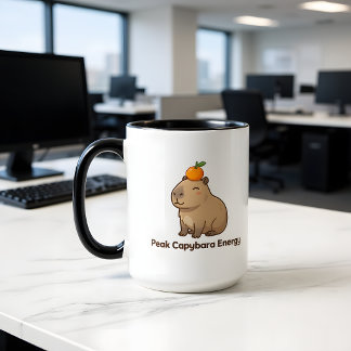 Peak Capybara Energy Tasse – Lustiges Süßes Capyba