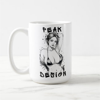 Peak Design Bold Graffiti Pinup Sketch Art Kaffeetasse
