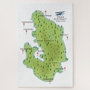 Peak District England Map Puzzle