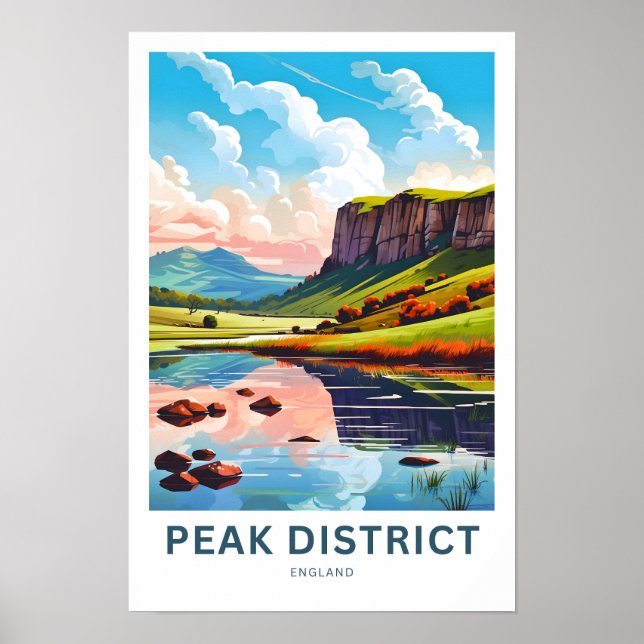 Peak District England Travel Print Poster (Vorne)