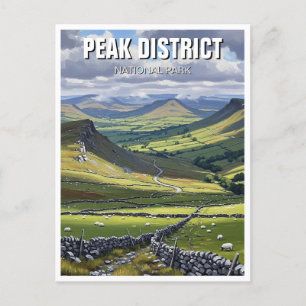 Peak District National Park England Travel Postkarte