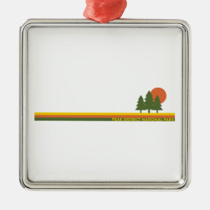 Peak District National Park Pine Trees Ornament Aus Metall