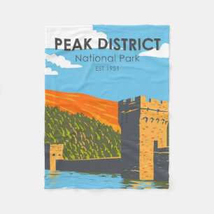 Peak-District-Nationalpark England Vintage Fleecedecke