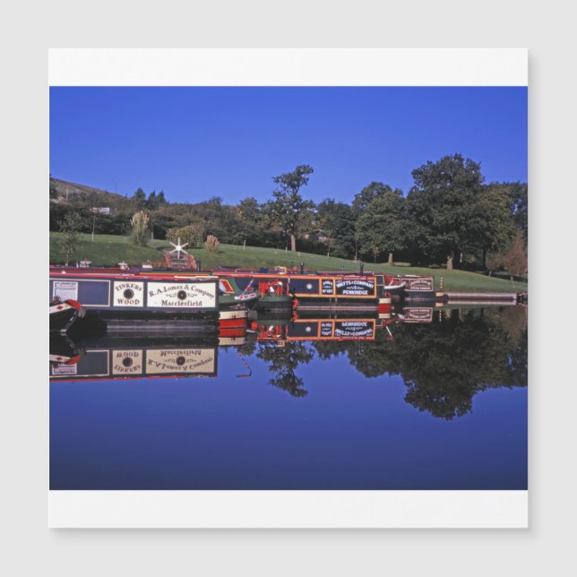 Peak Forest Canal Derbyshire England Magnetkarte (Vorderseite)