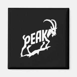 Peak Mountain Goat Wortkunst – Wandern und Kletter Magnet