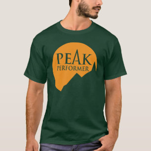 Peak Performer Logo orange auf grün T-Shirt