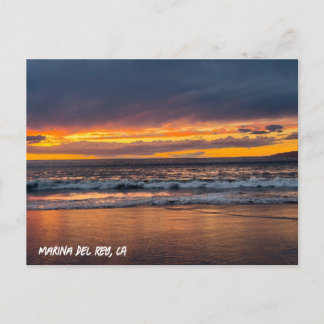 Peak Sunset - Marina Del Rey, CA Postkarte