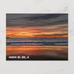 Peak Sunset - Marina Del Rey, CA Postkarte