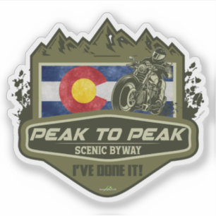 Peak to Peak Scenic Byway Motorrad 01 Aufkleber