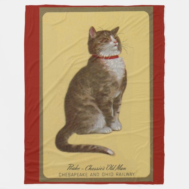 Peake, Chessie's Old Man Tomcat Tabbykatze Fleecedecke (Vorderseite)