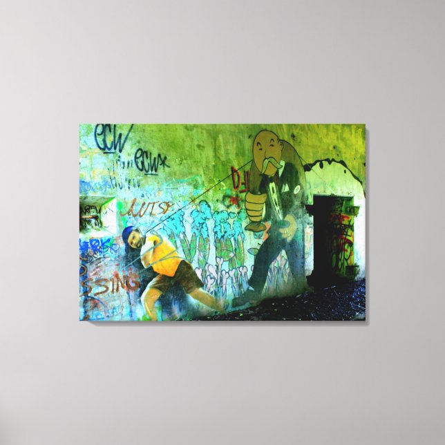 Peaks Insel Graffiti gewickelt Leinwand (Vorderseite)