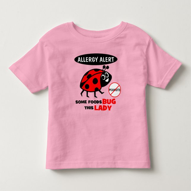 Peanut Allergie Alert Ladybug Shirt (Vorderseite)