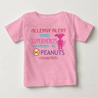 Peanut Allergie Alert Superhero Girls Shirt