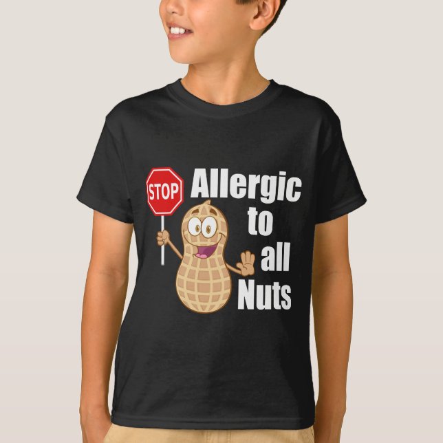 Peanut Allergie Allergie gegen alle Nuts Kinder T-Shirt (Vorderseite)