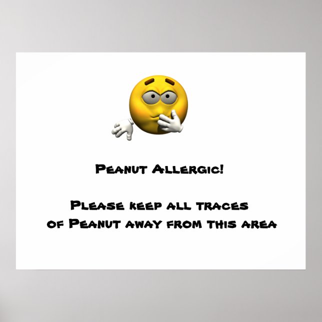 Peanut Allergisches Poster (Vorne)