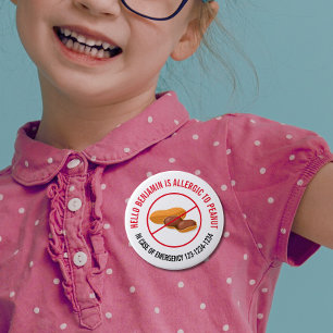 Peanut Allergy-Abzeichen Button