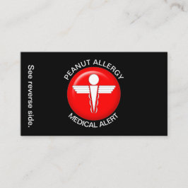 PEANUT Allergy Medical Alert Card Visitenkarte