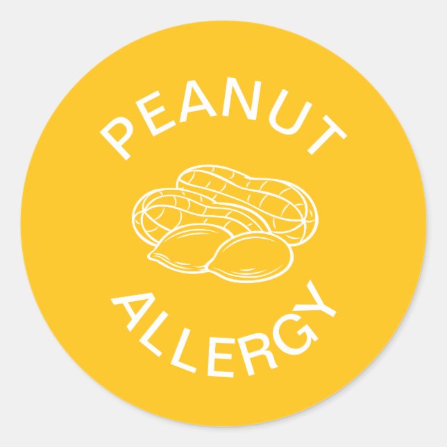 Peanut Allergy Runder Aufkleber (Vorderseite)