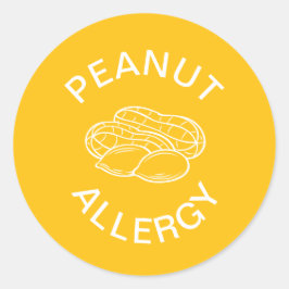 Peanut Allergy Runder Aufkleber
