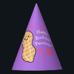 Peanut Birthday Party Niedlich Kids Cartoon Nut Partyhütchen<br><div class="desc">Diese zauberhaften Vorspeisen zum Thema Erdnuss sind perfekt für einen Nuss-Liebhaber! Ideal für Geburtstage und andere Feiern! Die Erdnuss hat niedliche rosa Herzen und ist ideal für Kinder oder Erwachsene,  die ihren Abschluss aus einer Nussallergie feiern!</div>