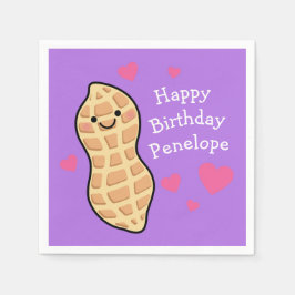 Peanut Birthday Party Niedlich Kids Cartoon Nut Serviette