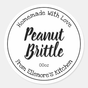 Peanut Brittle Runder Aufkleber