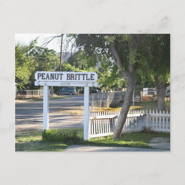 Peanut Brittle Sign in Murrieta, CA Postkarte (Vorderseite)