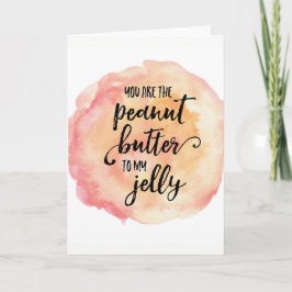 Peanut butter and jelly love greeting card karte