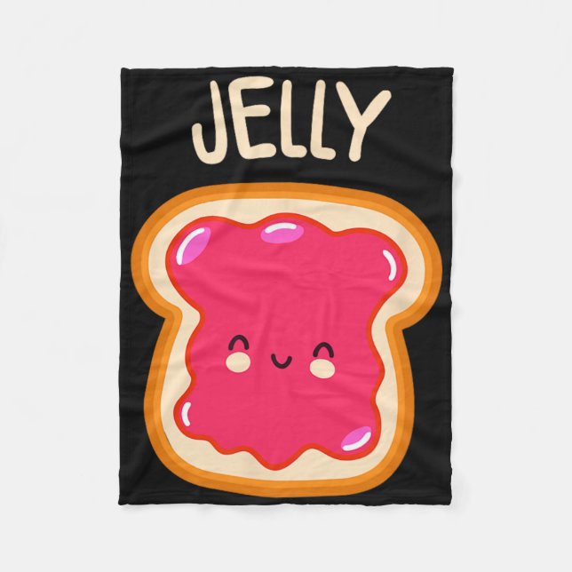 Peanut Butter And Jelly Twin Best Friend Matching  Fleecedecke (Vorderseite)