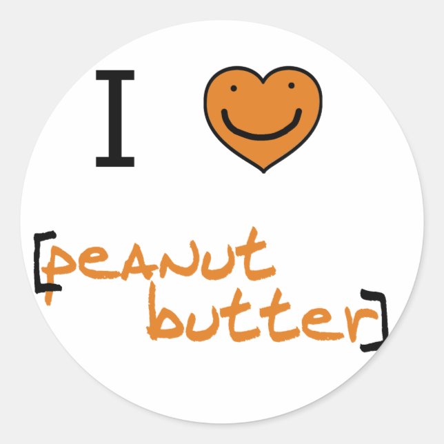 Peanut-Butter-Aufkleber Runder Aufkleber (Vorderseite)