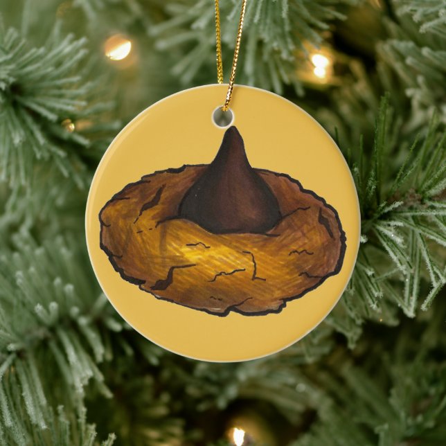 Peanut Butter Blossom Chocolate Cookie Bake Sale Keramik Ornament (Baum)