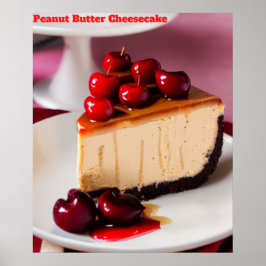 Peanut Butter Cheesecake AI Art Poster