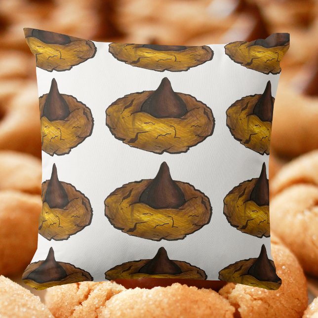 Peanut Butter Chocolate Blossom Cookies Bake Sale Kissen (Peanut butter cookie pillow)