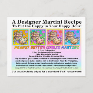 Peanut Butter Cookie Martini Rezept Karte Postkart