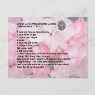Peanut Butter Cookie Rezept Postkarte