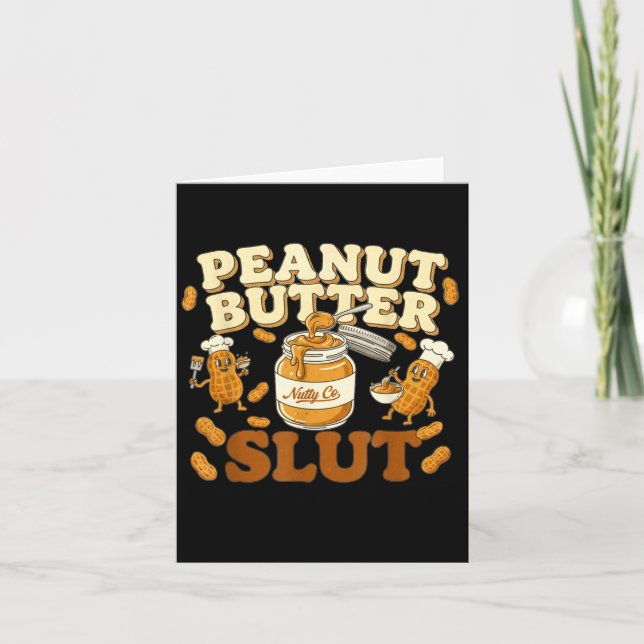Peanut Butter Funny Peanut Butter Lovers Apparel  Karte (Vorderseite)